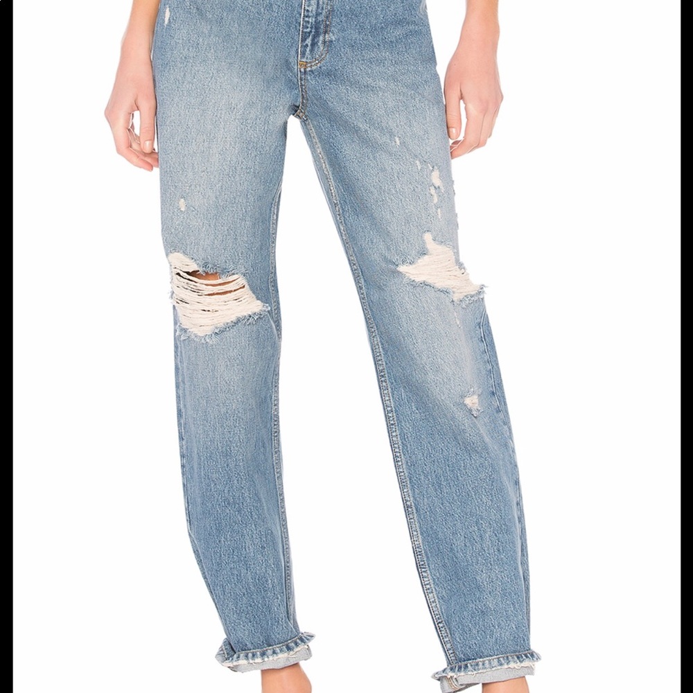 Anine Bing Leigh boyfriend high rise jeans